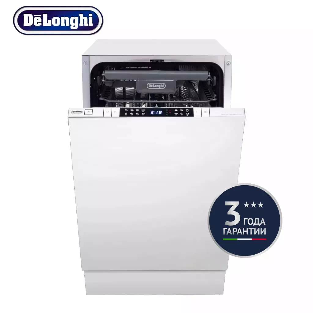 Посудомоечная машина DeLonghi DDW08S Aquamarine eco - 10 комплектов, 8 программ - купить, заказать с доставкой по всей России | DeLonghi